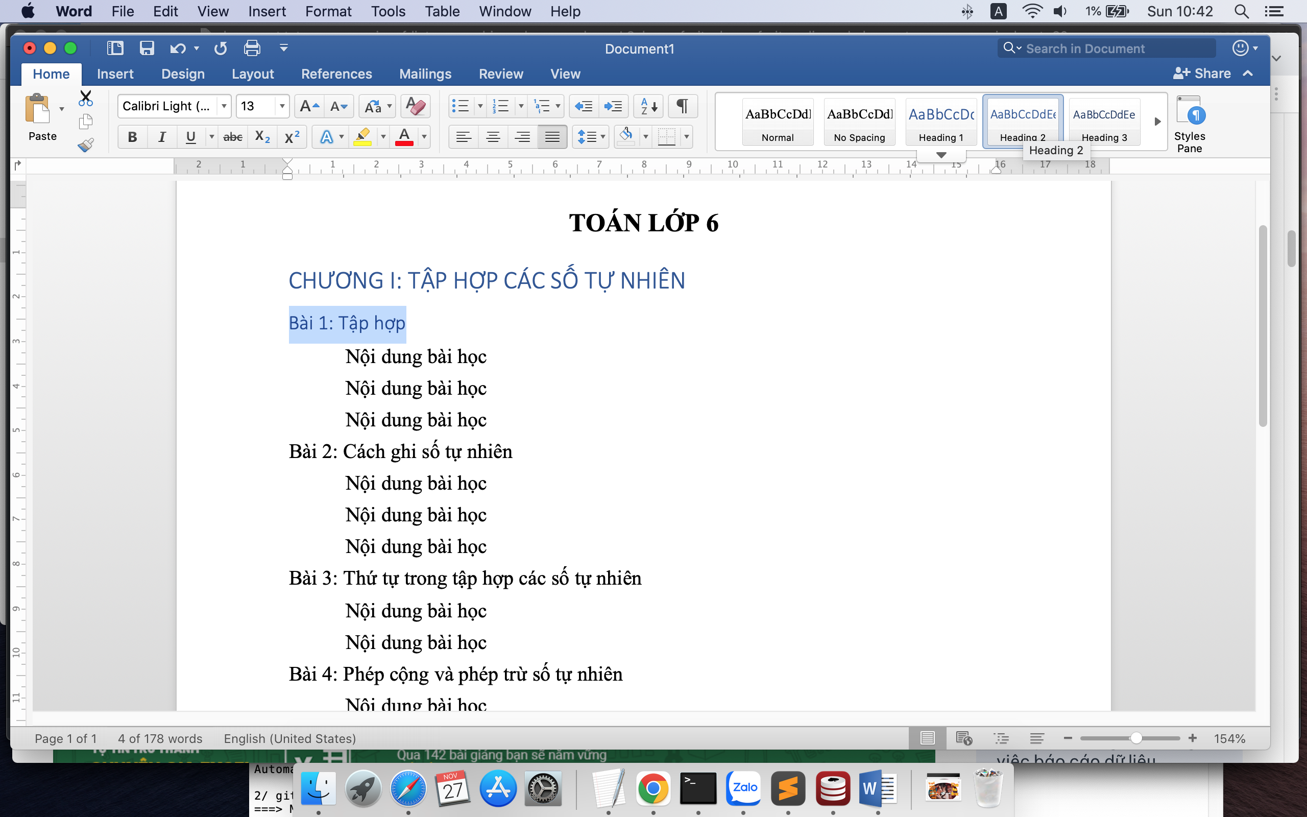 Cách tạo mục lục tự động trong Word heading Cách tạo mục lục tự động trong Word heading