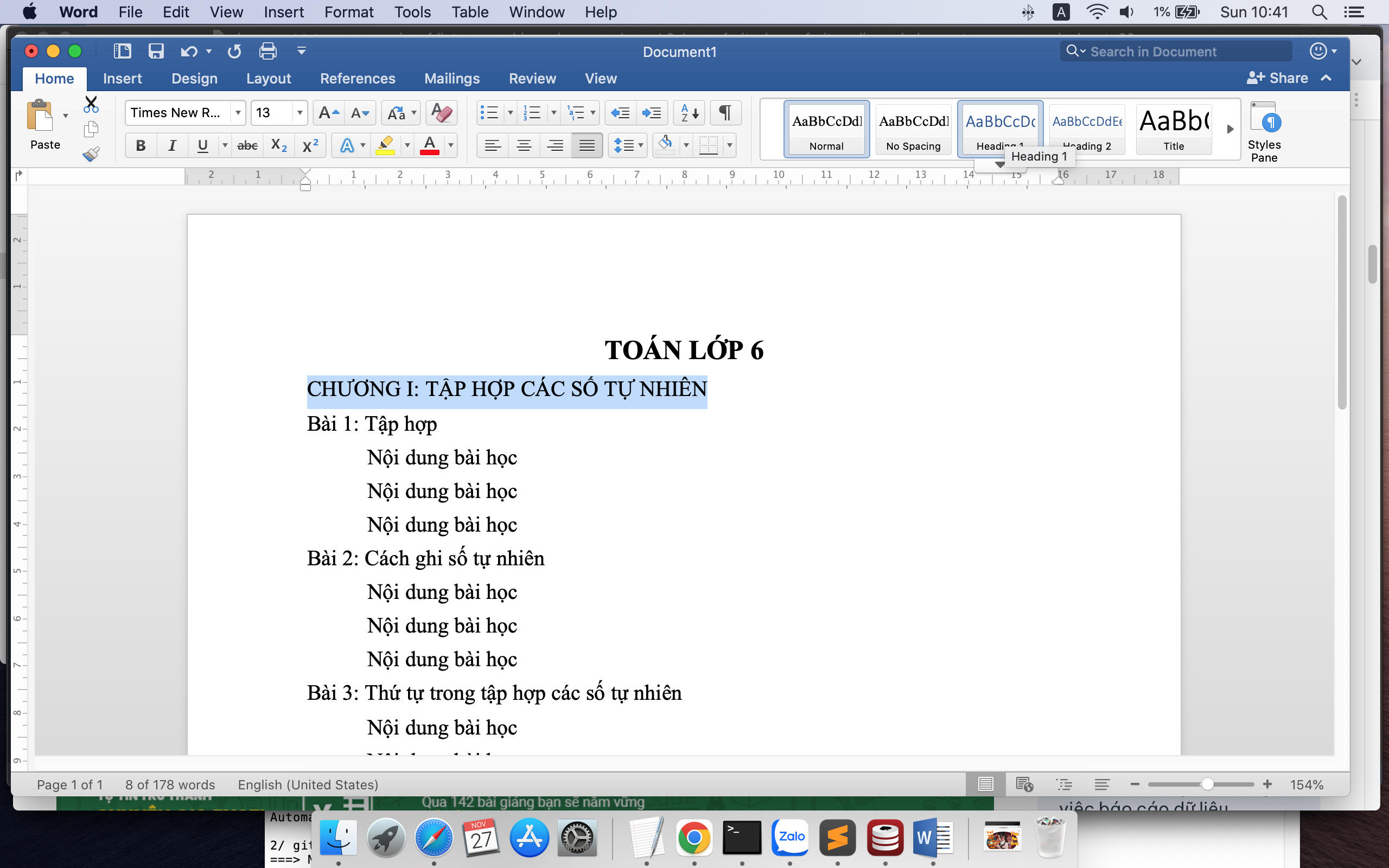 Cách tạo mục lục tự động trong Word Cách tạo mục lục tự động trong Word
