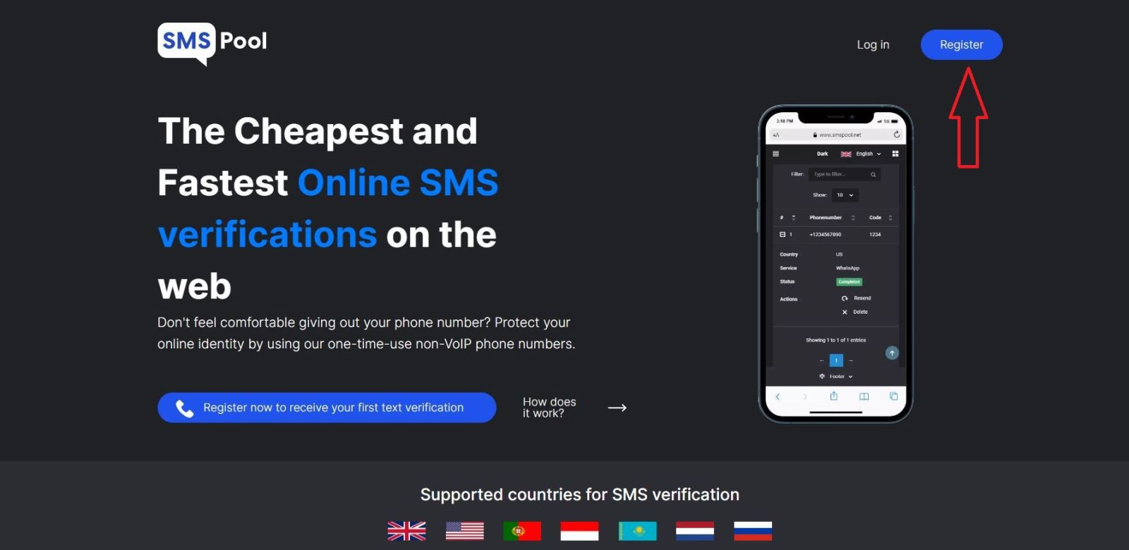 Cách thuê số điện thoại USA trên SMSpool