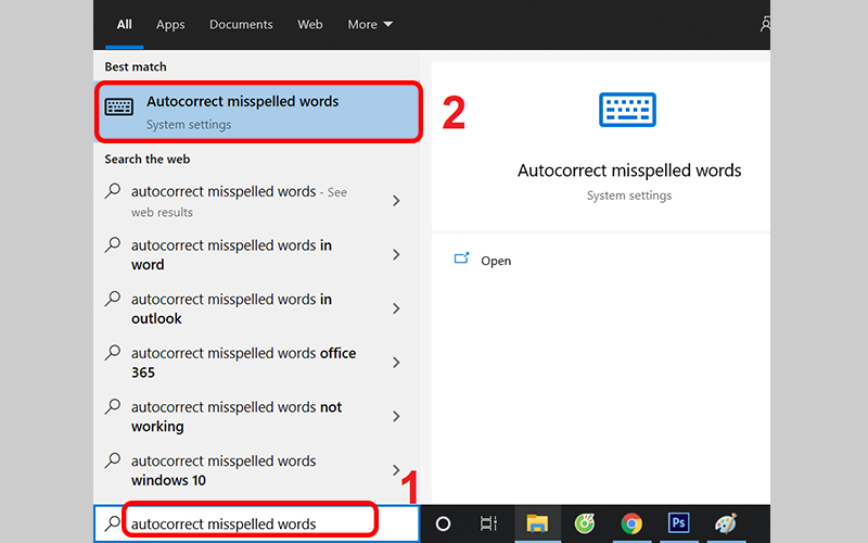 Lỗi gõ dấu tiếng Việt do chế độ Autocorrect misspelled words