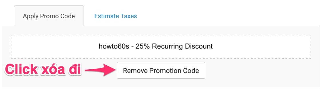 Xóa coupon Hawk Host mặc định để nhập Coupon mới