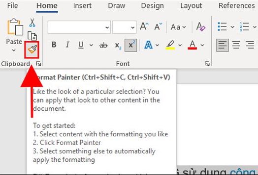 Cách sao chép định dạng văn bản trong Word bằng Format Painter